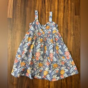 EUC Janie and Jack Toddler Girl Blue Hawaiian Dress Size 4